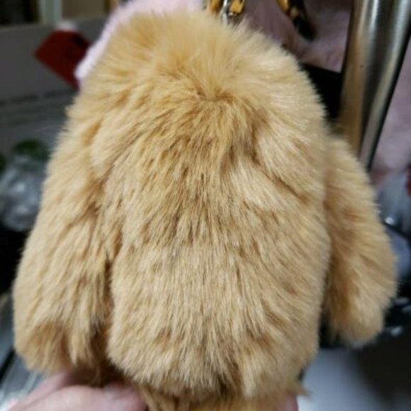 Furry Bunny Rabbit Plush Keychain - Picture 4 of 11